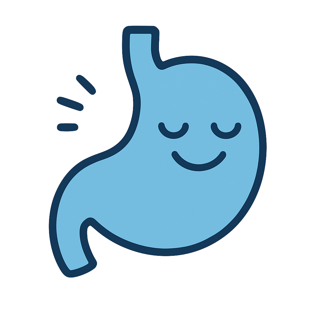 bloaty mascot character - friendly IBS tracker app companion
